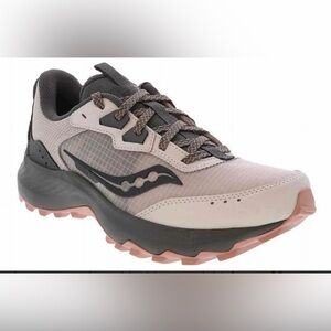 Saucony Aura TR Trail Women Size 8.5 Hiking Trail Campingcore Bonfire Tailgate
